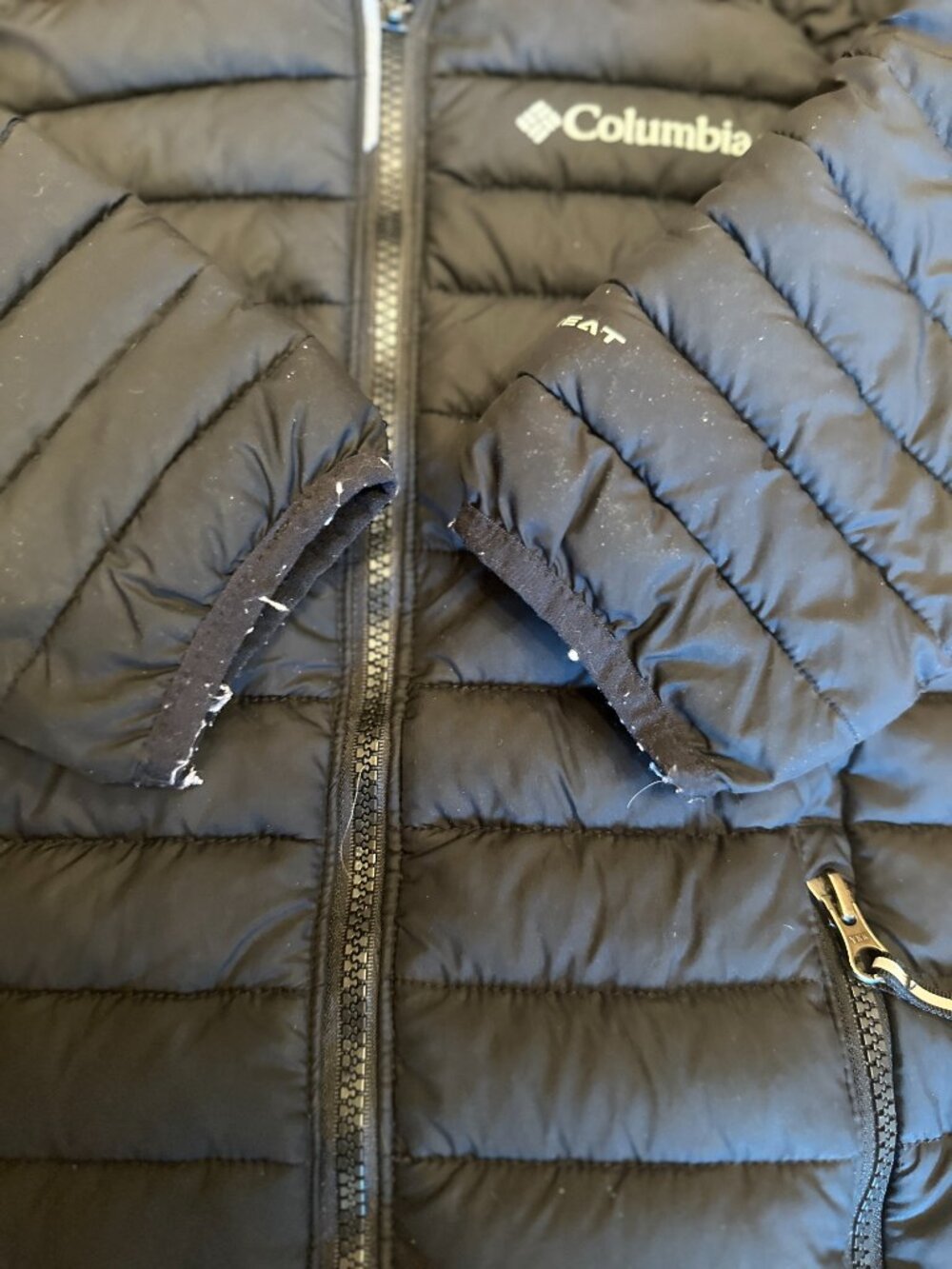 Columbia Girls Omni-Heat Black Long Hooded Puffer Coat XS - Picture 7 of 9